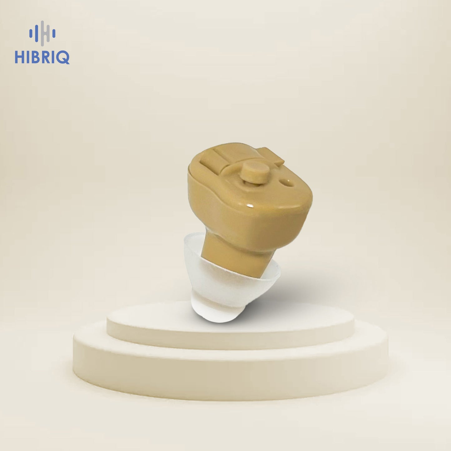 HIBRIQ VHP-603 Hearing Aid for Adults, Mini Invisible Hearing Amplifier with Smart Noise Reduction, Single, Beige