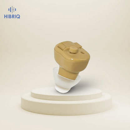HIBRIQ VHP-603 Hearing Aid for Adults, Mini Invisible Hearing Amplifier with Smart Noise Reduction, Single, Beige