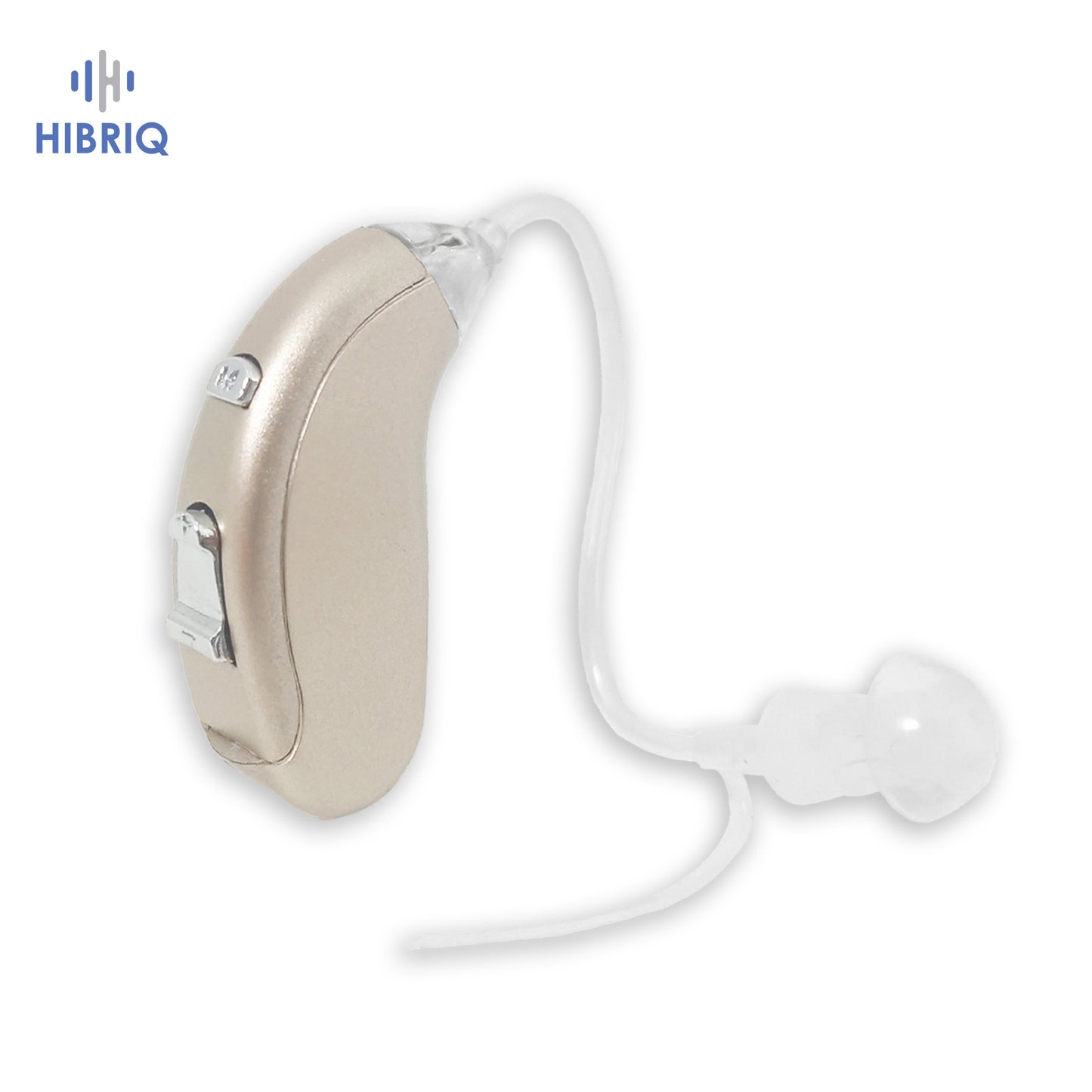 HIBRIQ VHP-702 Hearing Aid for Adults, Hearing Amplifier with Replaceable Battery, Single, Gold