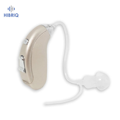 HIBRIQ VHP-702 Hearing Aid for Adults, Hearing Amplifier with Replaceable Battery, Single, Gold