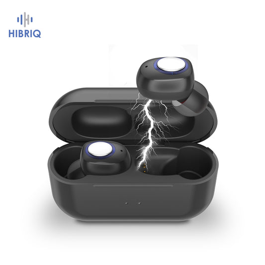 HIBRIQ VHP-1605 8-Channel Dual Charging Hearing Aids, Intelligent Noise Reduction Hearing Amplifiers, Adjustable Volume Sound Devices for Adults, Includes Portable Charging Case, Black