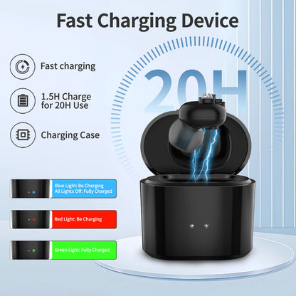 HIBRIQ VHP-1611 Hearing Aid, Daily Life Hearing Amplifier with Intelligent Noise Reduction, Adjustable Volume Sound Device, Includes Portable Charging Case, Black